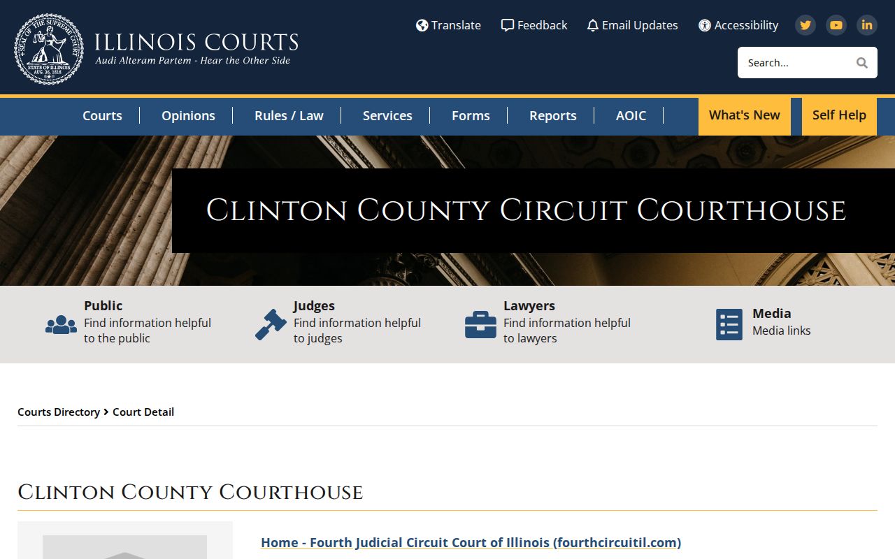 Clinton County criminal court cases courthouse access