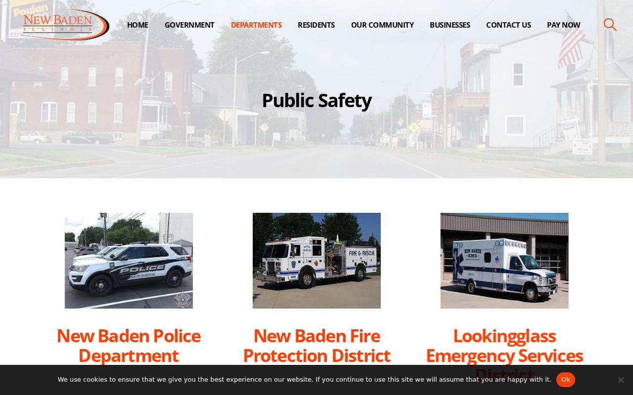 New Baden criminal records Police Department public safety page