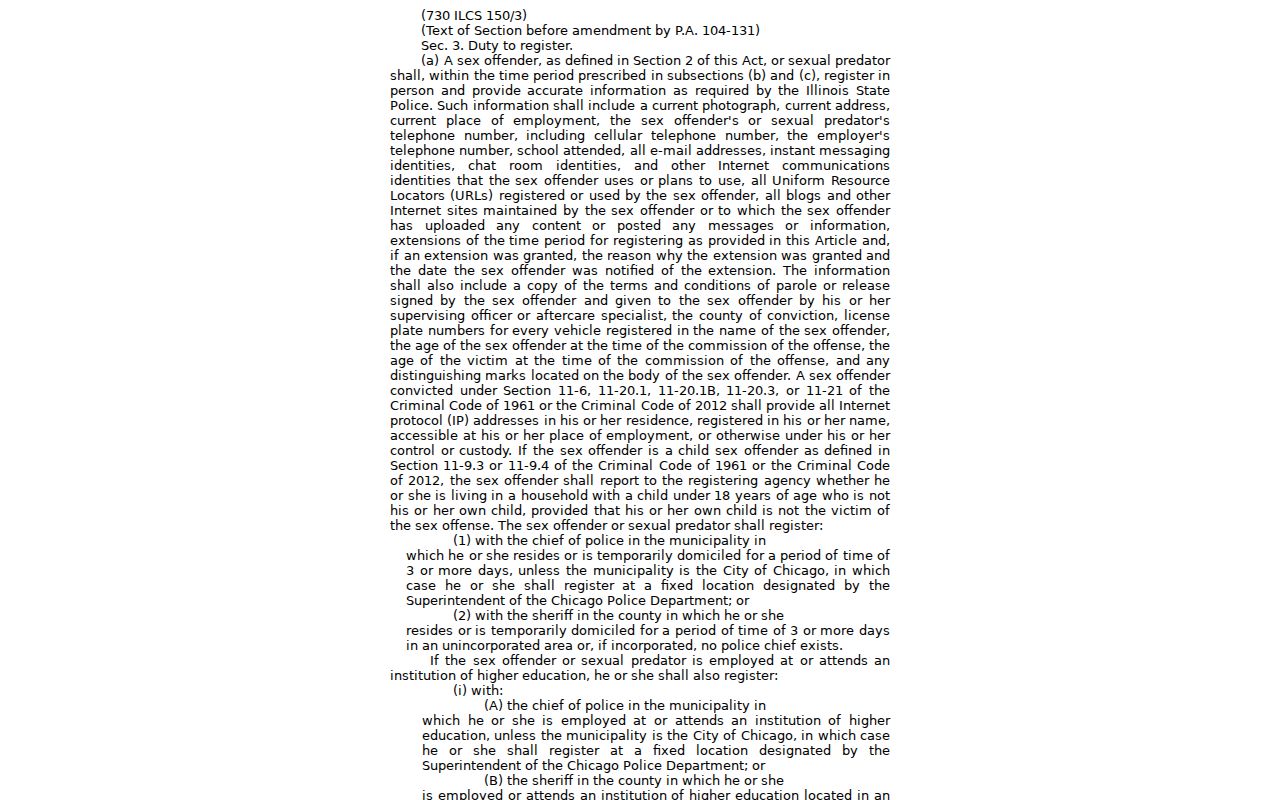 Clinton County sex offender registration requirements